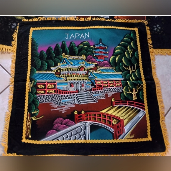 Japanese tapestries water painting on silk Vintage in new condition - Picture 6 of 7